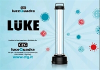 Lampada UV-C Germicida Virucida Disinfezione Ambienti Luce Quadra Luke